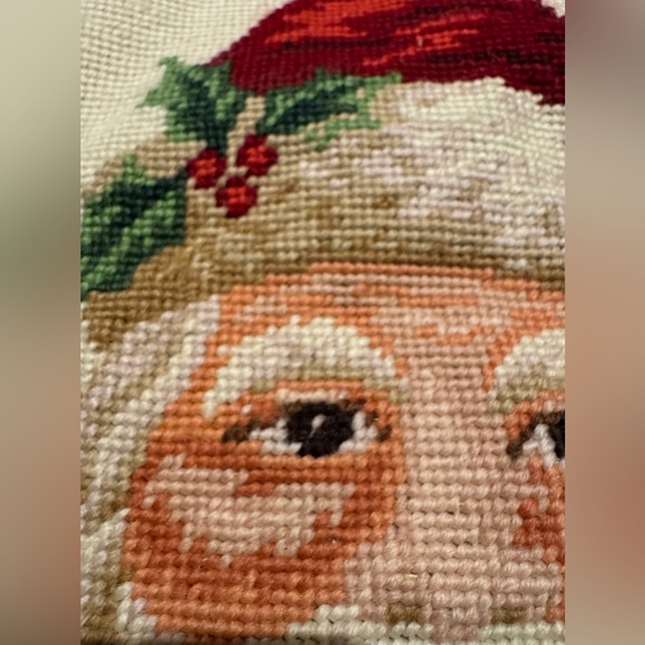 Vintage Needlepoint Tree Skirt - Picture 2 of 9